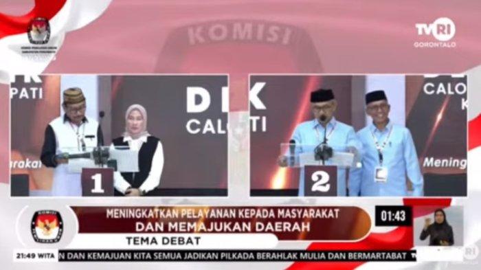 2 Paslon Bupati dan Wakil Bupati Pohuwato, Gorontalo, Sabtu (09/11/2024).
