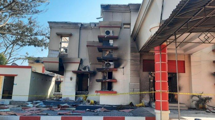 Sudut kantor Bupati Pohuwato yang terbakar pada Kamis 21 September 2023.
