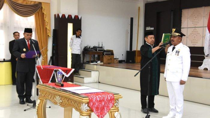 Sherman Moridu saat dilantik Pj Gubernur Gorontalo, Ismail Pakaya, Senin 22 Mei 2023.