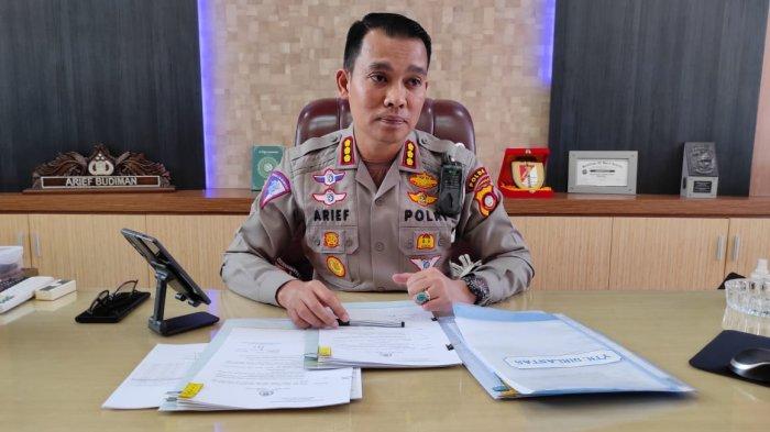Dirlantas Polda Gorontalo Kombes Pol Arief Budiman saat dimintai keterangan terkait kamera ETLE di Gorontalo.