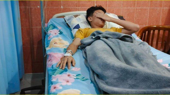 AR, siswa SMK Negeri 1 Gorontalo terbaring lemah pasca tak sadarkan diri akibat di bawah pengaruh miras