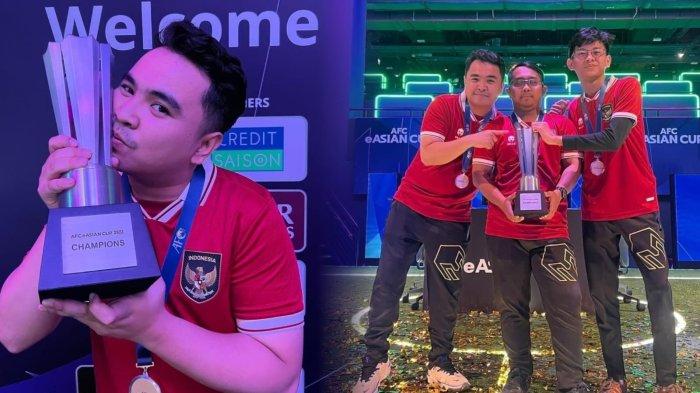 Akbar Paudie bersama Timnas eFootball Indoensia meraih juara 1 AFC eAsian Cup 2023 di Doha, Qatar.
