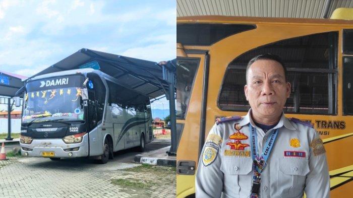 ARUS BALIK LEBARAN : Pintu keluar masuk kendaraan di Terminal Dungingi Gorontalo, Rabu (2/4/2025). Arus balik di Terminal Dungingi Gorontalo terpantau lancar dan Wasatpel Terminal Dungingi Gorontalo, Ridwan Halipu