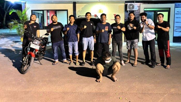 KASUS CURANMOR — Resmob Otanaha Polda Gorontalo mengamankan pelaku curanmor, Jumat (20/6/2025). Pelaku diketahui merupakan residivis curanmor lintas provinsi. (Sumber Foto: Polda Gorontalo).