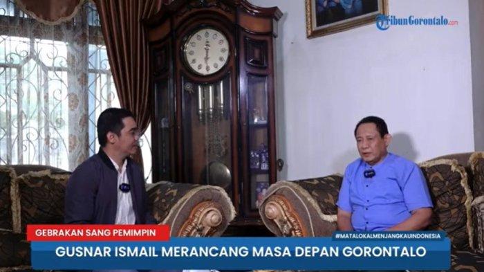 Gubernur terpilih Gorontalo Gusnar Ismail dalam  Tribun Podcast bertajuk Gebrakan Sang Pemimpin dipandu Manajer Konten TribunGorontalo.com di kediamannya, Jalan Brigjen Piola Isa, Kota Gorontalo, Provinsi Gorontalo yang tayang tayang Youtube dan Facebook TribunGorontalo.com pada Kamis (15/01/2025) sore