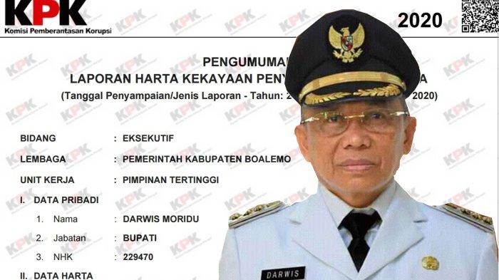 Harta kekayaan Darwis Moridu saat menjabat Bupati Boalemo Gorontalo periode 2017-2022.