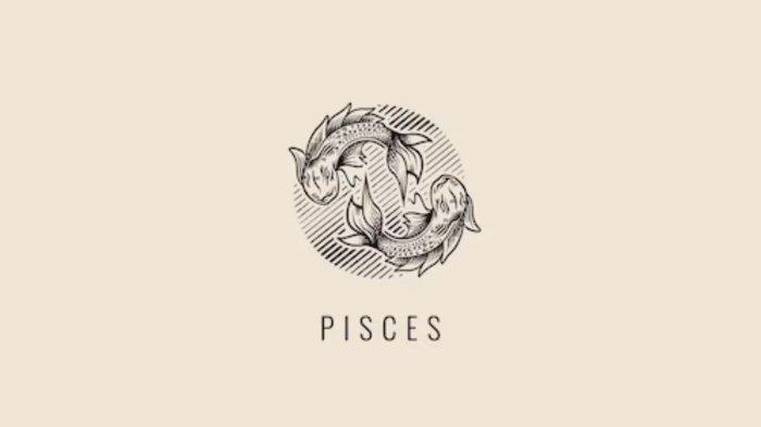 Ilustrasi lambang Zodiak Pisces.
