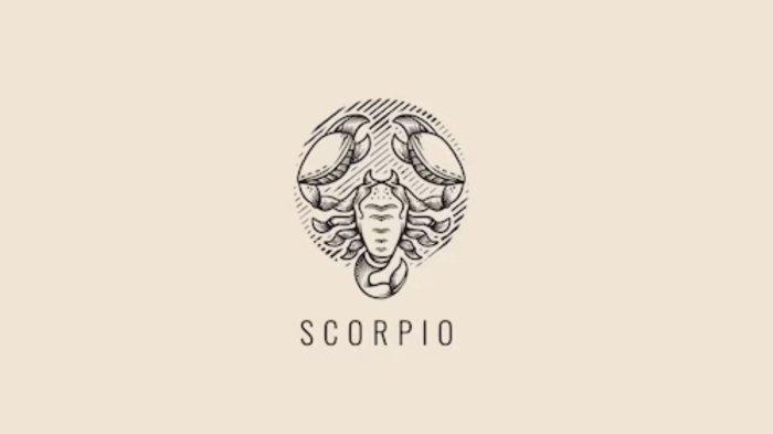 Ilustrasi lambang Zodiak Scorpio.