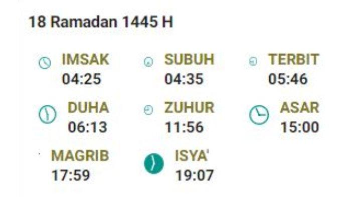 Jadwal Imsakiyah Jumat 29 Maret 2024.