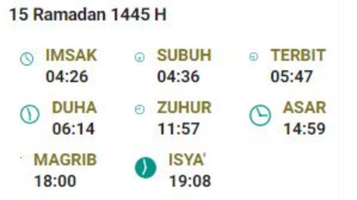Jadwal Imsakiyah Selasa 26 Maret 2024