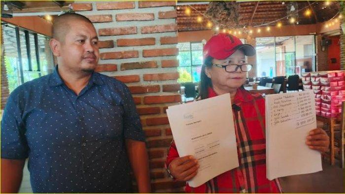 Junidar menunjukkan bukti kesepakatan dengan dua oknum Disnakertrans Gorontalo Utara