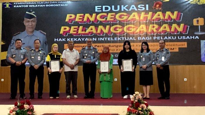 Kemenkumham gelar edukasi Pencegahan Pelanggaran HKI bagi pelaku usaha di Hotel Damhil, Selasa (23/4/2024).