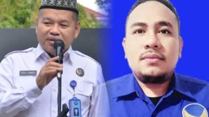 Kepala BNN Kabupaten Bone Bolango Muhammad Agus Anwar (kiri) menjadi tersangka kasus joki tes urine milik caleg DPRD Bone Bolango, Zul Iskandar Suleman.