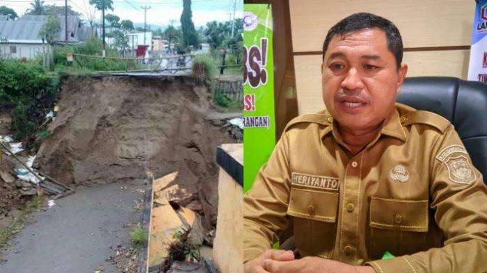 Jembatan Molowahu, Kecamatan Tibawa, Kabupaten Gorontalo dan Kepala Dinas PUPR Kabupaten Gorontalo, Heryanto Kodai 