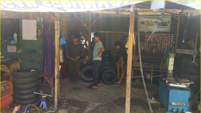 Kondisi bengkel milik Jemi