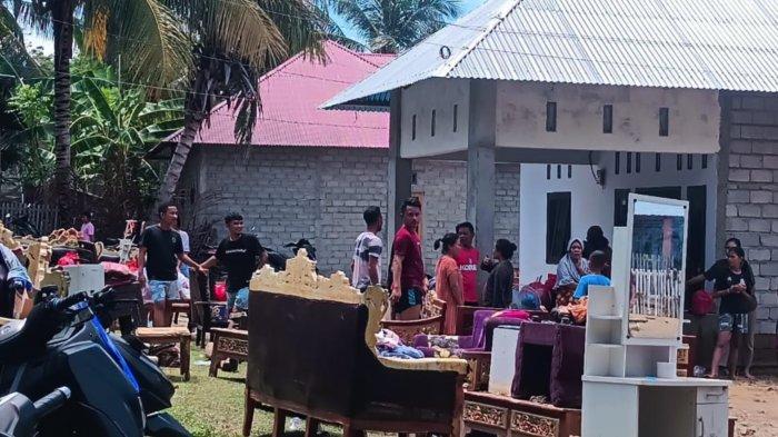 Kondisi rumah warga di Desa Huangobotu, Kecamatan Kabila Bone, Bone Bolango Gorontalo. Foto/Dok BPBD Bone Bolango.