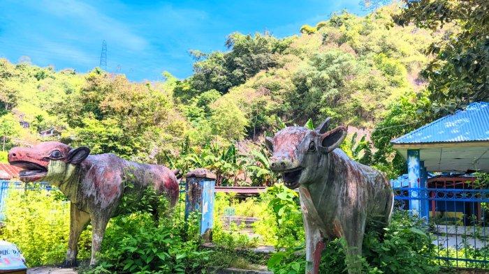 WISATA GORONTALO - Kondisi terkini Pemandian Potanga, Kota Gorontalo, Senin (9/6/2025). Pemerintah Kota Gorontalo mencari investor baru.