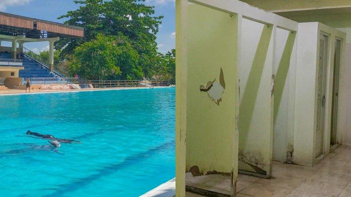 FASILITAS RUSAK -- Kondisi terkini pemandian Lahilote Kota Gorontalo, Minggu (29/6/2025). Pemerintah Kota Gorontalo akan meningkatkan pengawasan terhadap fasilitas yang kerap dirusak pengunjung.
