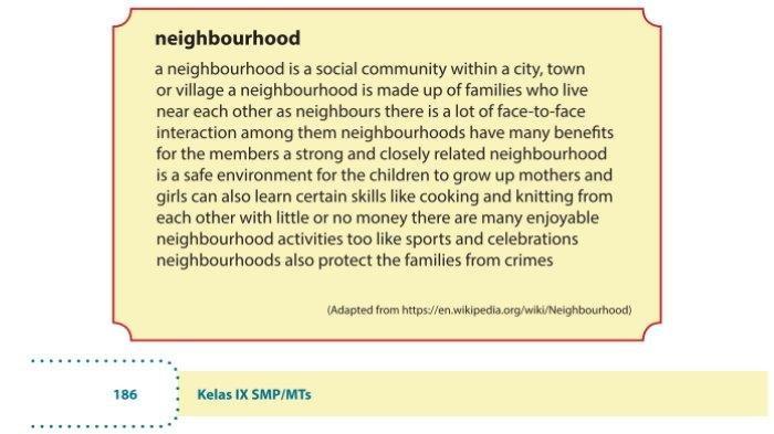 Kunci jawaban Bahasa Inggris kelas 9 halaman 186 K13.