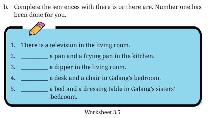 Kunci jawaban Bahasa Inggris SMP Kelas 7 Kurikulum Merdeka poin b. Section 4 Speaking Unit 1 My House Halaman 108, Chapter 3 Home Sweet Home.