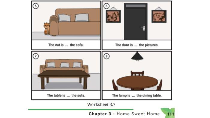 Soal Worksheet 3.7 untuk unci jawaban Bahasa Inggris SMP Kelas 7 Buku English For Nusantara Kurikulum Merdeka Halaman 111 poin d Section 4 Speaking Unit 1 My House pada Chapter 3 Home Sweet Home.