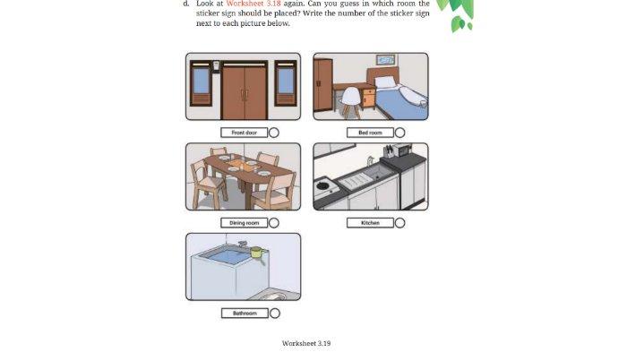 Berikut merupakan kunci jawaban Bahasa Inggris SMP Kelas 7 Buku English For Nusantara Kurikulum Merdeka Halaman 127 poin d atau Worksheet 3.19 Section 4 Your Turn: Reading Unit 2 My House Chores pada Chapter 3 Home Sweet Home.