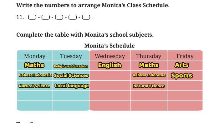 Kunci jawaban Bahasa Inggris untuk SMP Kelas 7 Buku English For Nusantara Kurikulum Merdeka Halaman 244-249 Progress Check 2pada Chapter 5 This is My School.