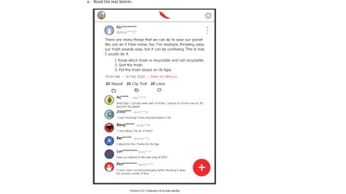 Picture 3.2. Features of social media poin a untuk kunci jawaban Bahasa Inggris SMP Kelas 8 Buku English For Nusantara Kurikulum Merdeka Halaman 153 poin b atau Worksheet 3.11 Section 3 Reading, Unit 2 This is the Way pada Chapter 3 Love Our World.