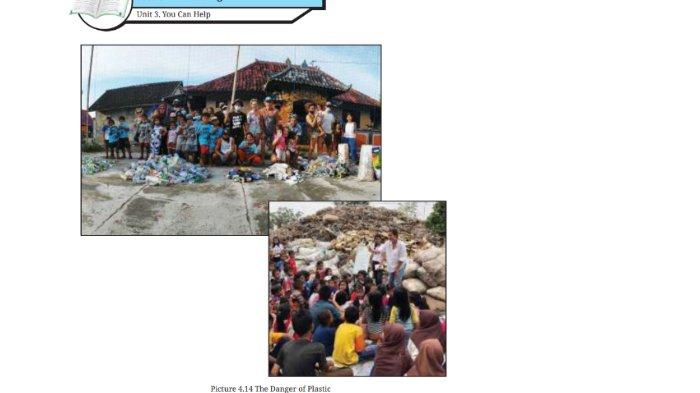 Picture 4.14 'The Danger of Plastic' untuk kunci jawaban Bahasa Inggris SMP Kelas 8 Buku English For Nusantara Kurikulum Merdeka Halaman 223 poin c atau Worksheet 4.19 Section 2 Reading, Unit 3 You Can Help pada Chapter 4 No Littering.