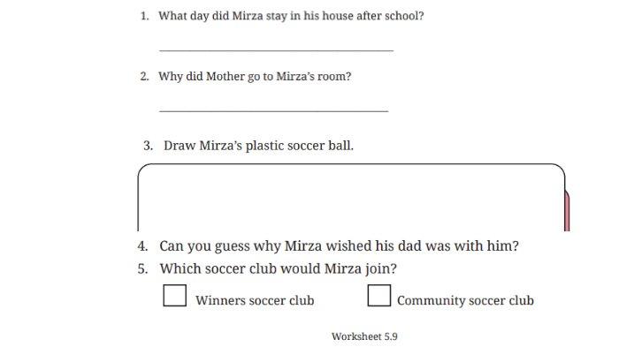 Soal Worksheet 5.9 untuk kunci jawaban Bahasa Inggris SMP Kelas 8 Buku English For Nusantara Kurikulum Merdeka Halaman 259-260 poin f Section 3 Reading, Unit 2 I Know I Can Do It pada Chapter 5 Embrace Yourself.