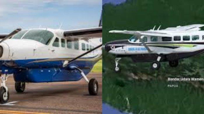 Maskapai SAM Air kini menggunakan Cessna C208B Grand Caravan (kiri) untuk penerbangan perintis di Bandara Panua Pohuwato. Cessna berukuran lebih mini dari PK-SMH DHC-6-300 (kanan) yang sebelumnya jatuh pada 20 Oktober 2024.