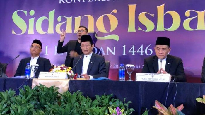RILIS HILAL - Konferensi pers sidang isbat 1 Ramadhan 1446 Hijriah yang disampaikan oleh Menteri Agama, Nasaruddin Umar, pada Jumat (28/2/2025). Video Jurnalis: Ahmad Zilky