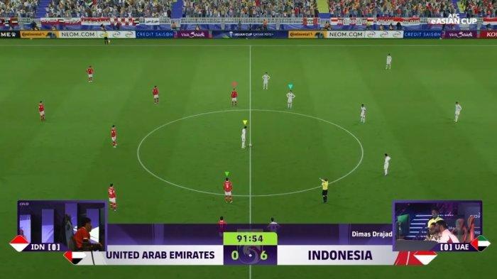 Rizky dan Cahya menang Telak 6-0 melawan timnas eFootball UEA, Minggu (04/2/2024).