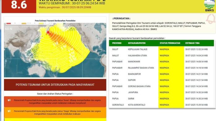 GORONTALO WASPADA TSUNAMI - Tangkap layar Instagram BMKG Gorontalo Direktur Gempabumi dan Tsunami BMKG, Daryono membeberkan ketinggian tsunami diperkirakan kurang dari 0.5 meter.