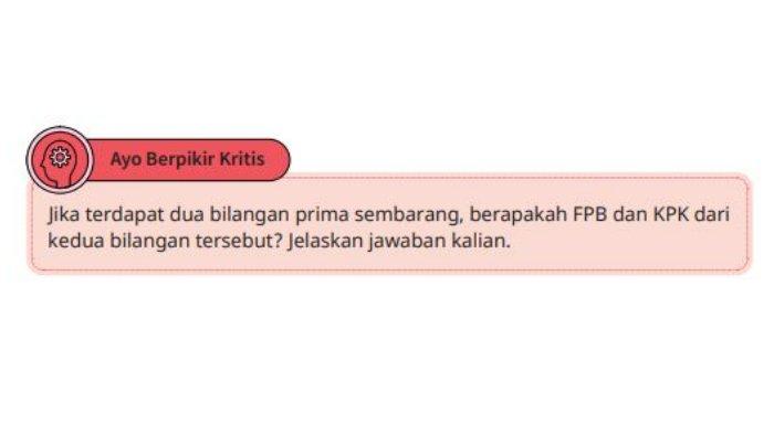 Tugas Ayo Berpikir Kritis mata pelajaran Matematika kelas 7 halaman 30 Kurikulum Merdeka.