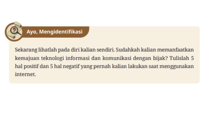 Tugas 'Ayo, Mengidentifikasi' dalam buku paket halaman 152 mata pelajaran Pendidikan Pancasila kelas 8 SMP/MTs Kurikulum Merdeka.