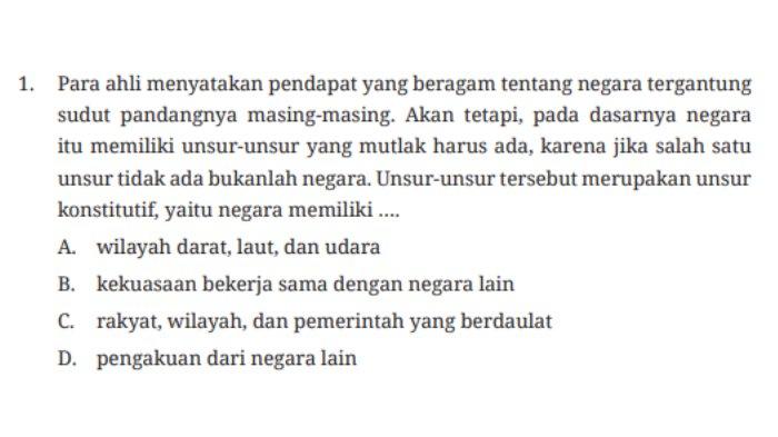 Tugas 'Uji Kompetensi' Pilihan Ganda Nomor 1 dalam buku paket halaman 174 mata pelajaran Pendidikan Pancasila kelas 7 SMP/MTs Kurikulum Merdeka.