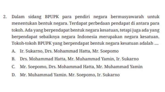 Tugas 'Uji Kompetensi' Pilihan Ganda Nomor 2 dalam buku paket halaman 174 mata pelajaran Pendidikan Pancasila kelas 7 SMP/MTs Kurikulum Merdeka.