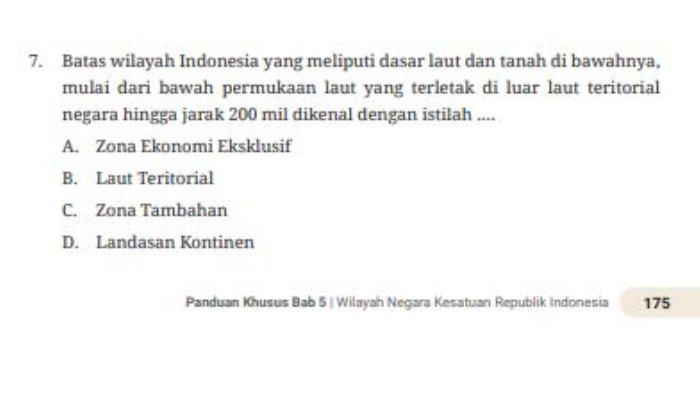 Tugas 'Uji Kompetensi' Pilihan Ganda Nomor 7 dalam buku paket halaman 175 mata pelajaran Pendidikan Pancasila kelas 7 SMP/MTs Kurikulum Merdeka.