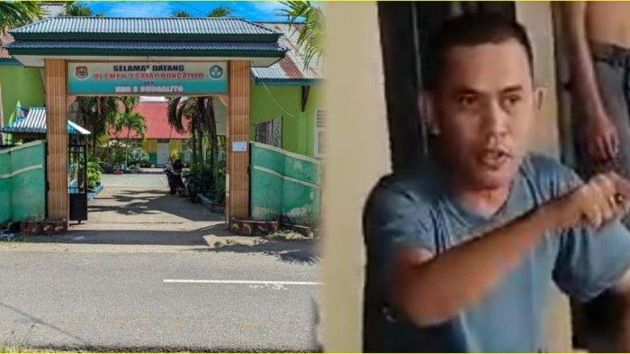 Sosok Ustaz YM (foto kanan) saat mendatangi rumah warga di Desa Ambara, Kecamatan Dungaliyo, Kabupaten Gorontalo, Kamis (18/7/2024). 