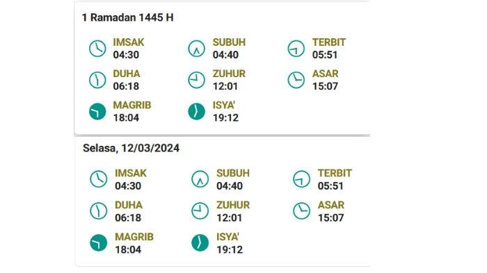 Jadwal buka puasa Kota Gorontalo hari Selasa, 12 Maret 2024.