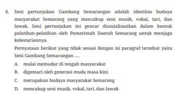 Tugas 'Uji Kompetensi' Pilihan Ganda Nomor 6 dalam buku paket halaman 126 mata pelajaran Pendidikan Pancasila kelas 8 SMP/MTs Kurikulum Merdeka.