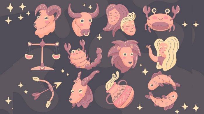 Ilustrasi simbol ramalan horoskop.