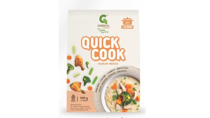 Produk MPASI instan Gasol organik quick cook rasa ayam dan brokoli