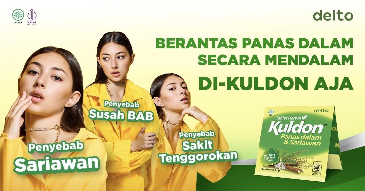 OBAT PANAS DALAM - Kuldon membantu meredakan sariawan, sakit tenggorokan, dan panas dalam. Mengandung bahan-bahan alami berkualitas tinggi seperti daun saga, thymi, chrysanthemum, dan akar alang, Kuldon aman dikonsumsi orang dewasa dan anak-anak di atas enam tahun.