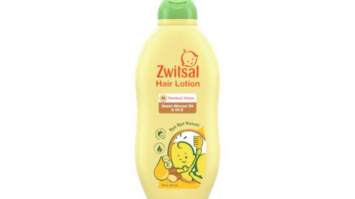 Ilustrasi minyak rambut bayi, Zwitsal baby hair lotion sweet almond oil & vitamin E