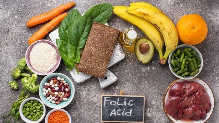 ilustrasi makanan yang mengandung asam folat