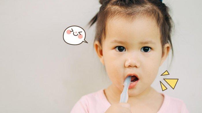 ilustrasi anak belajar sikat gigi, berikut ini cara agar anak rutin sikat gigi
