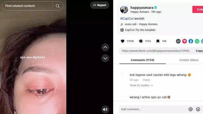 Happy Asmara bagikan poteret dirinya sedang menangis