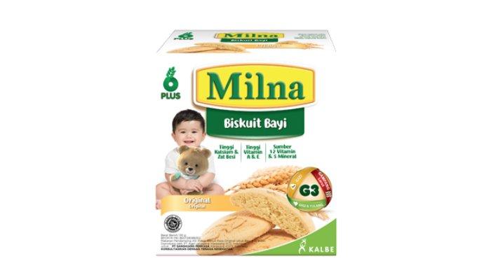 Ilustrasi biskuit bayi Milna biskuit bayi